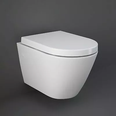 RAK Resort Rimless Wall Hung Toilet - Soft Close Seat • £225.95