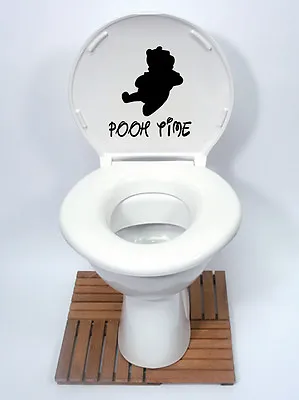 £5.99 • Buy Winnie The Pooh Sticker Pooh Time Style Funny Toilet Seat Vinyl Decal Bathroom 1