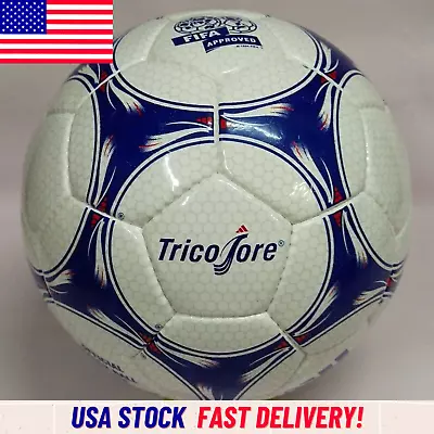 ADIDAS TRICOLORE 1998 FRANCE FIFA WORLD CUP SOCCER MATCH BALL | Size 5 FAST SHIP • $34.99