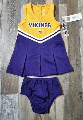 $13.50 • Buy NEW Minnesota Vikings NFL Girls Toddler Sz 18M Cheerleader Uniform Halloween