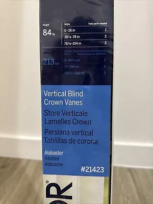 LEVOLOR 84in Vertical Blind Crown Vanes White #21423 • $20