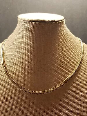 Vintage Monet Goldtone Necklace Nice Well Made 18  Width 5.5mm Good Condition  • $2.50