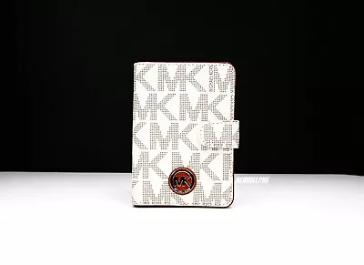 Nwt Michael Kors Signature Mk Logo Fulton Passport Wallet Holder Case Msrp $98 • $78