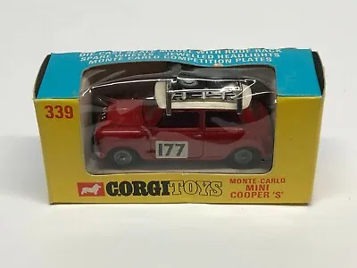 Original Corgi Toys 339 MONTE CARLO MINI COOPER S Die-cast RARE Window Box! • $225