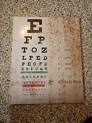 Metal Eye Chart Sign Repop 16 X 20 Unframed. • $19.99