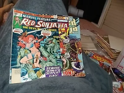 Marvel Feature 6 Red Sonja 2 Copper Age 7 Comics Lot Run Set Collection Bronze • $19.97