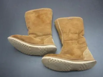 UGG Size 9 Womens Tan Suede Sheepskin Warm Classic Tall Winter Snow Boots 4T • $22.49