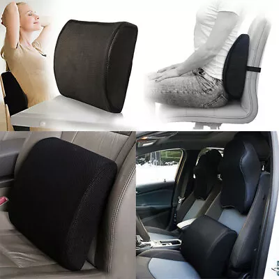 Memory Foam Seat Cushion Lumbar Support Pillow For Office Chair Car Wheelchair • £11.89