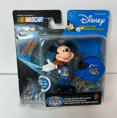 Disney NASCAR Daytona 500 Mickey Mouse Bobble Dobbles Bobblehead Figure 2004 • $5.99