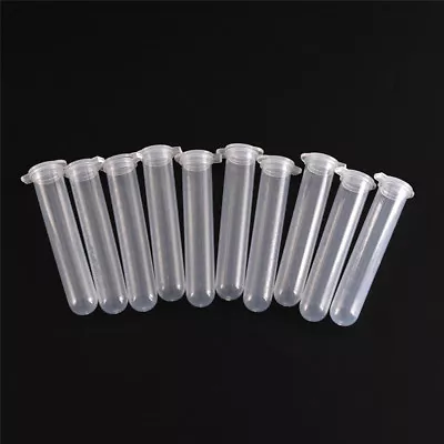 10pcs 10ml Micro Centrifuge Tube Vial Clear Plastic Vials Container Snap Cap :LU • $4.81