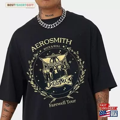 Vintage Aerosmith 2023 2024 Shirt Peace Out Farewell Tour With The Black T-Shirt • $22.99