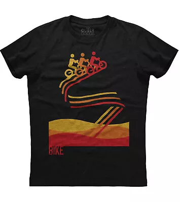 Mountain Bike Riding Graphics Printed Mens Short Sleeve New Cotton Black T-shirt • $17.95