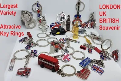 Uk Love London Keyrings British Places Souvenir Union Jack Key Chain  Key Ring • £49.99