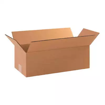 18 X 8 X 4  Long Corrugated Boxes ECT-32 Brown Shipping/Moving Boxes 25 Boxes • $44.50