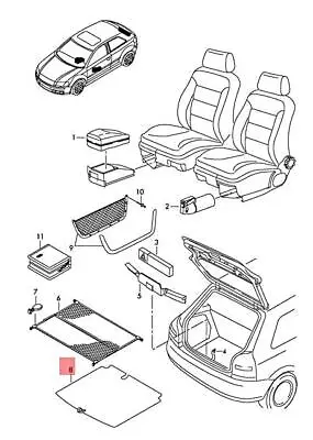 $374.66 • Buy Genuine AUDI Luggage Com. Additional Lining Black 8P486255987A