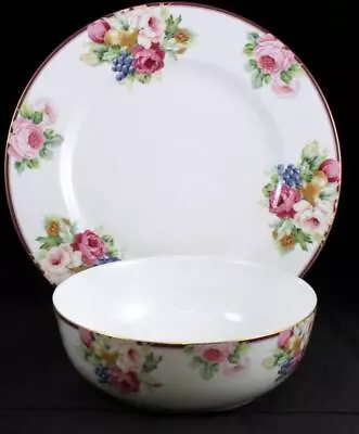 Mikasa Rosemead Group Of Round Vegetable Bowl And Chop Plate CAE16 • $64.88