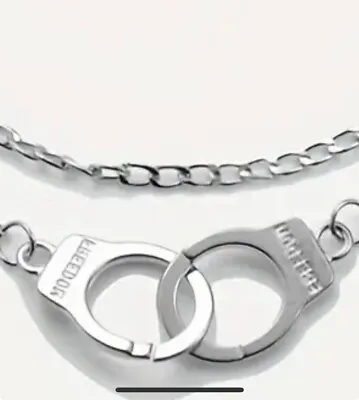 Anklet Double Chain Handcuffs Freedom Ankle Bracelet Men Woman Silver Fashion Je • $14.99