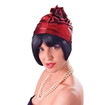 Red Cloche 20S Hat Vintage Charleston Ladies Fancy Dress • £8.04