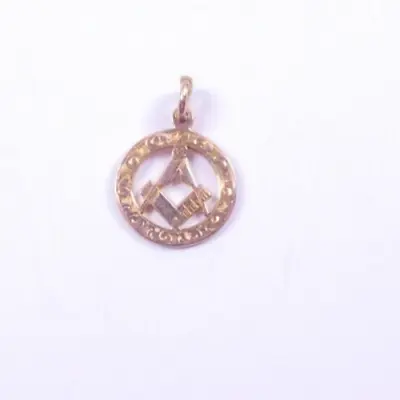 Pendant Rose Gold Antique Masonic 9 Carat Birmingham 1918 • £100