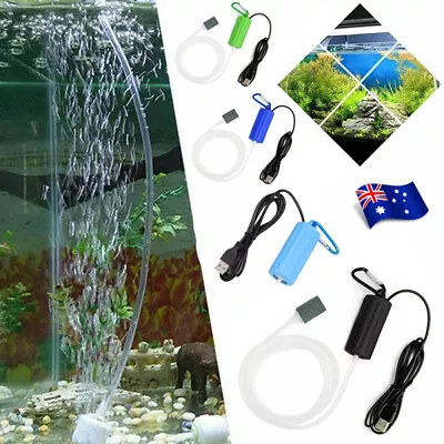 $10.99 • Buy USB Oxygen Air Aquarium Pump Mini Aerator Fish Tank Silent Energy Saving Tools