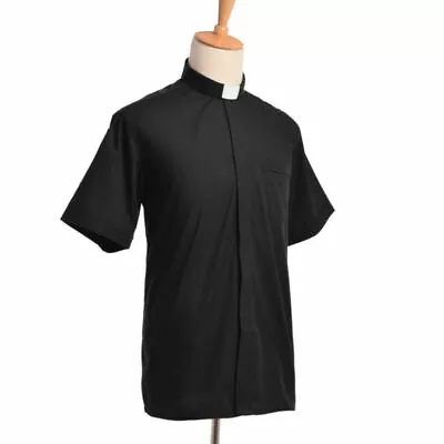 Minister Priest Pastor Top Shirt Clergy Tab Collar Shirt • $41.99