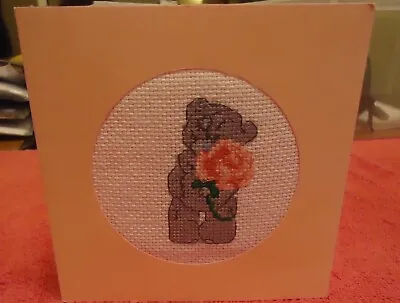 Cross Stitch Card Of  Me To You  Tatty Teddy • £5