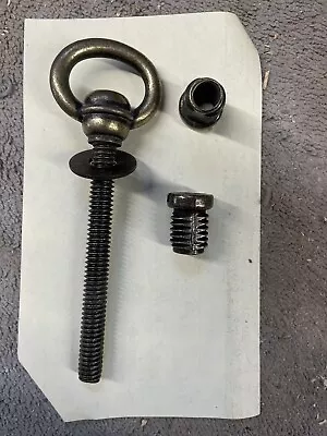 1) SMALL Antique Brass Steel Cheval Mirror Mount Set Vintage Kit Screws • $2