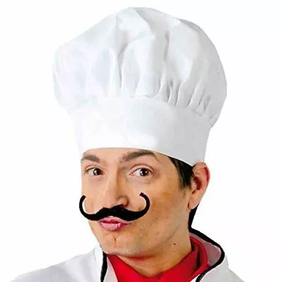 Chef Hat White Fabric Fancy Dress Cook Hat • £3.29