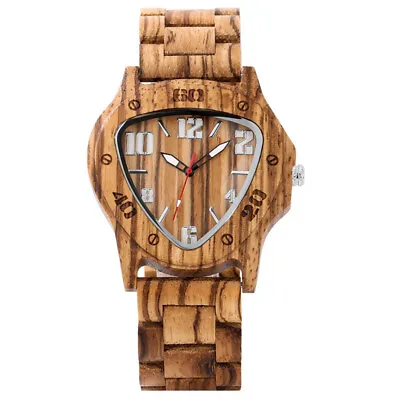 Handmade Men Watch Nature Wood Quartz Wristwatch Full Wooden Bracelet Strap Gift • $41.79