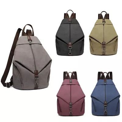 £12.99 • Buy Unisex Canvas School Work Shoulder Bag Retro Anti-theft Backpack Rucksack