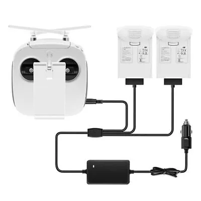 $49.78 • Buy Car Charger Adapter Dual Battery Remote Controller For DJI Phantom 4 4 Pro+