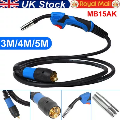 MAG MIG Welding Torch MB15AK Euro EU Connector Gun Gas Conversion For Welder • £26