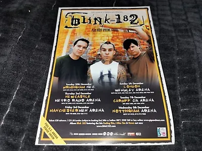$54.51 • Buy Blink 182 Concert Flyer Mark Hoppus Tom Delonge Travis Barker Rare OOP