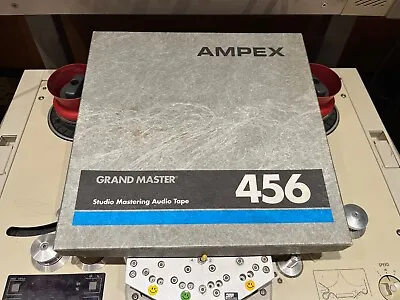 Ampex 456 Grand Master Tape & Metal Reel 10 1/2-1/2 Inch Tape. Bulk Erased • $25