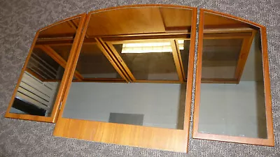 Danish Vintage Teak Tri-fold Mirror By Uldum Interiors • $850