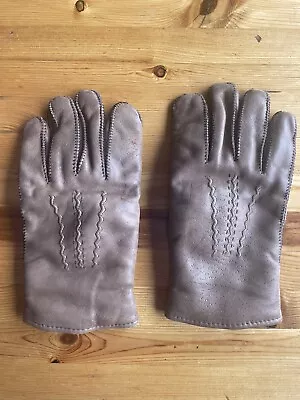 Vintage Leather Gloves Brown • $20