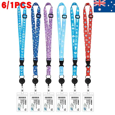 6/1PCS Adjustable Cruise Lanyards With Waterproof ID Badge Reel Holder Key Cards • $16.99