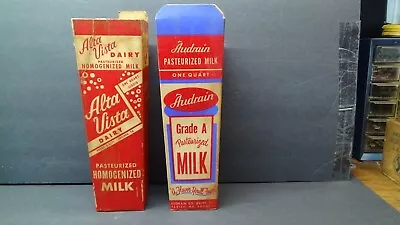 2 Vintage Milk Quart Carton Waxed • $1.99