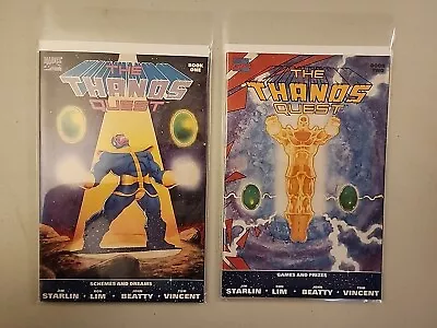 The Thanos Quest #1 & 2 1st Print Newsstand Variant TPB Set 1990 Marvel Comics • $19.99