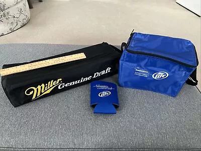 Lot Of 2 Portable Miller Lite & Miller Genuine Draft Coolers Dominick’s Koozie • $5.99