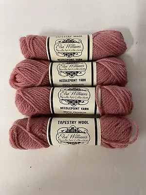 Elsa Williams Needlepoint Yarn 40 Yds Pink Color 152 Lot Of 4 • $9.95