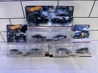 Hot Wheels Car Culture 2 Pack Target Subaru WRX STI Nissan Silvia S13 Set Of 3 • $60.44