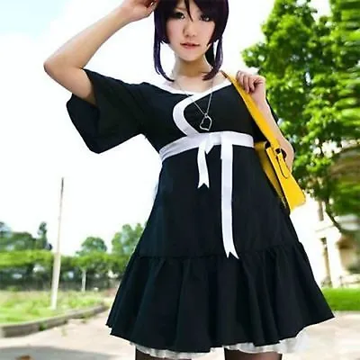 $59.99 • Buy Anime Bakemonogatari Senjougahara Hitagi Black Costume Cosplay Dress