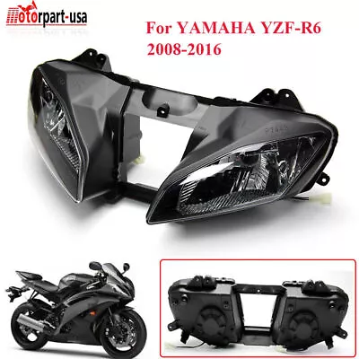 Front Headlight Headlamp Assembly Housing For Yamaha YZF R6 YZFR6 2008-2016 • $66.69
