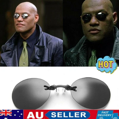 $11.56 • Buy Clip Nose Sunglasses Round Glasses Matrix Morpheus Vintage Sun UV400 X#