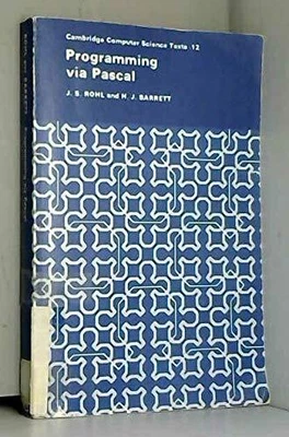 £9.99 • Buy Programming Via Pascal By Rohl, Jeffrey Soden Paperback Book The Cheap Fast Free