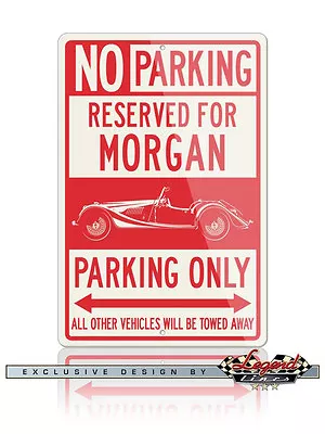 Morgan 4/4 Convertible Reserved Parking Only 8x12 Aluminum Sign - British Car • $24.90