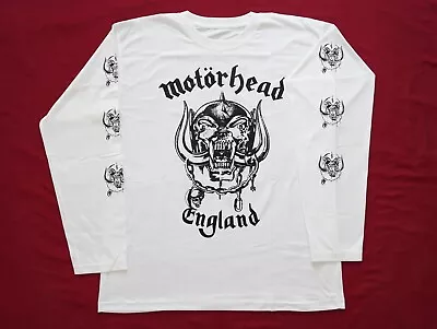 MOTORHEAD - England White Longsleeve Shirt (L) Heavy Metal Lemmy Kilmister • $44.90