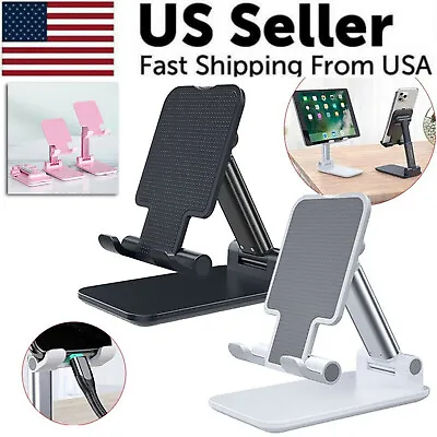 Adjustable Cell Phone Tablet Stand Desktop Holder Mount Mobile Phone IPad IPhone • $6.79