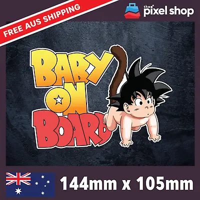 Dragonball Z Baby On Board Sticker - Decal Funny Joke Boat 4x4 Accessories 4wd • $5.49